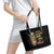 Wire Skull Leather Tote Bag Stuck Between Idk Idc And Idgaf - Wonder Print Shop
