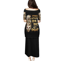 Wire Skull Puletasi Stuck Between Idk Idc And Idgaf - Wonder Print Shop