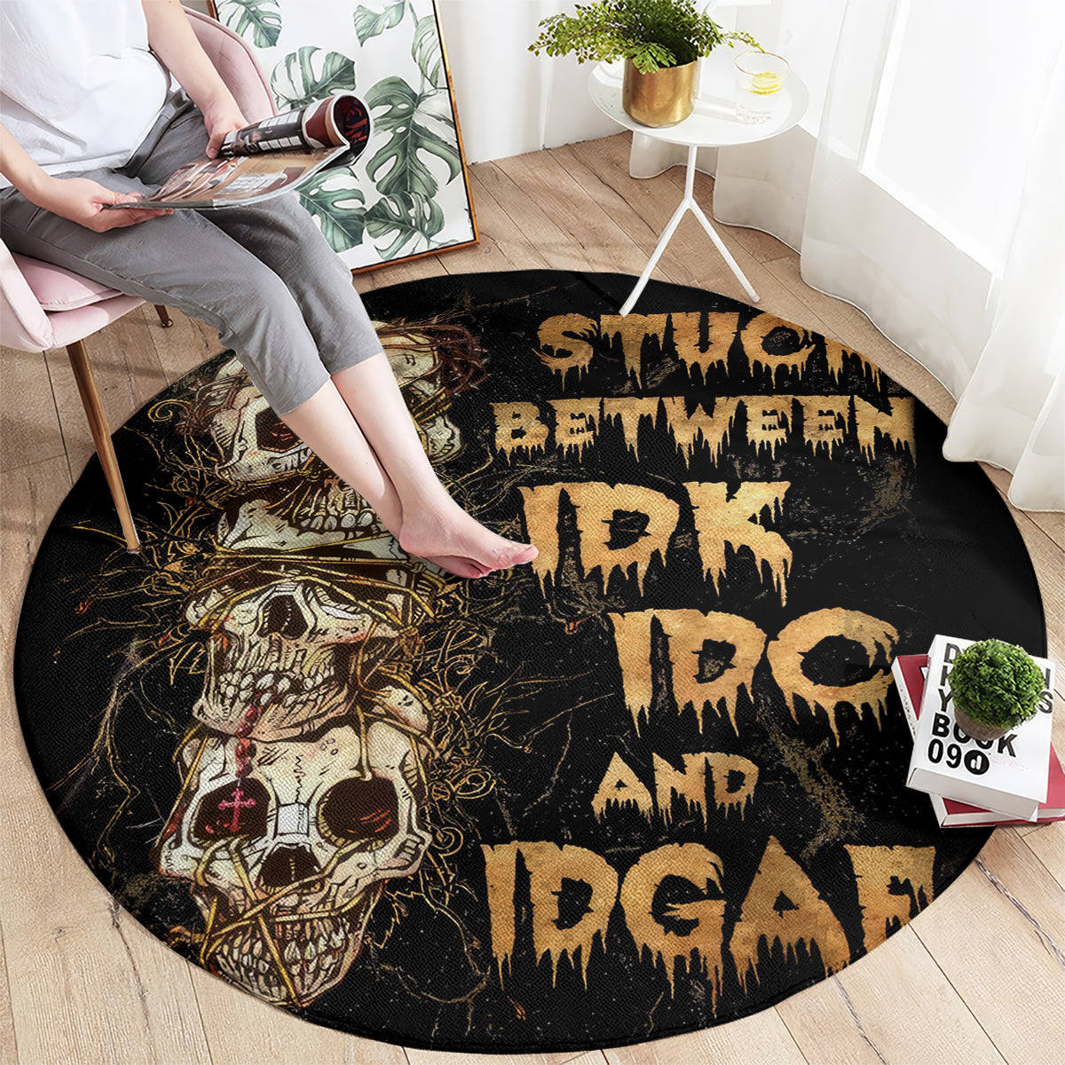 wire-skull-round-carpet-stuck-between-idk-idc-and-idgaf