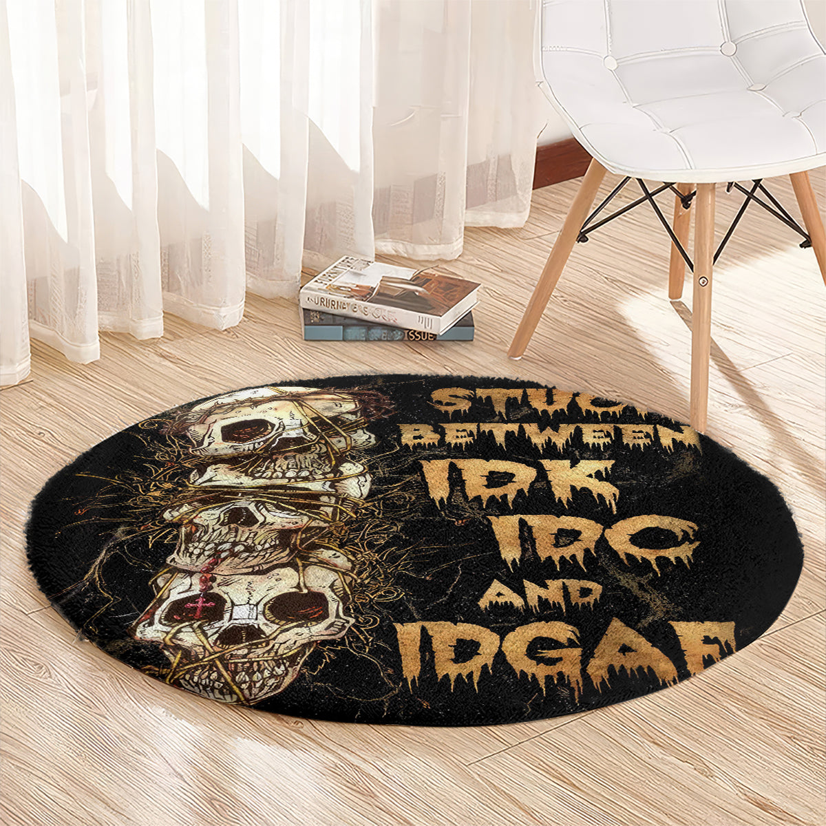 wire-skull-round-carpet-stuck-between-idk-idc-and-idgaf
