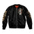 Wire Skull Sleeve Zip Bomber Jacket Stuck Between Idk Idc And Idgaf - Wonder Print Shop