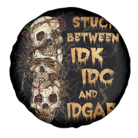 Wire Skull Spare Tire Cover Stuck Between Idk Idc And Idgaf - Wonder Print Shop