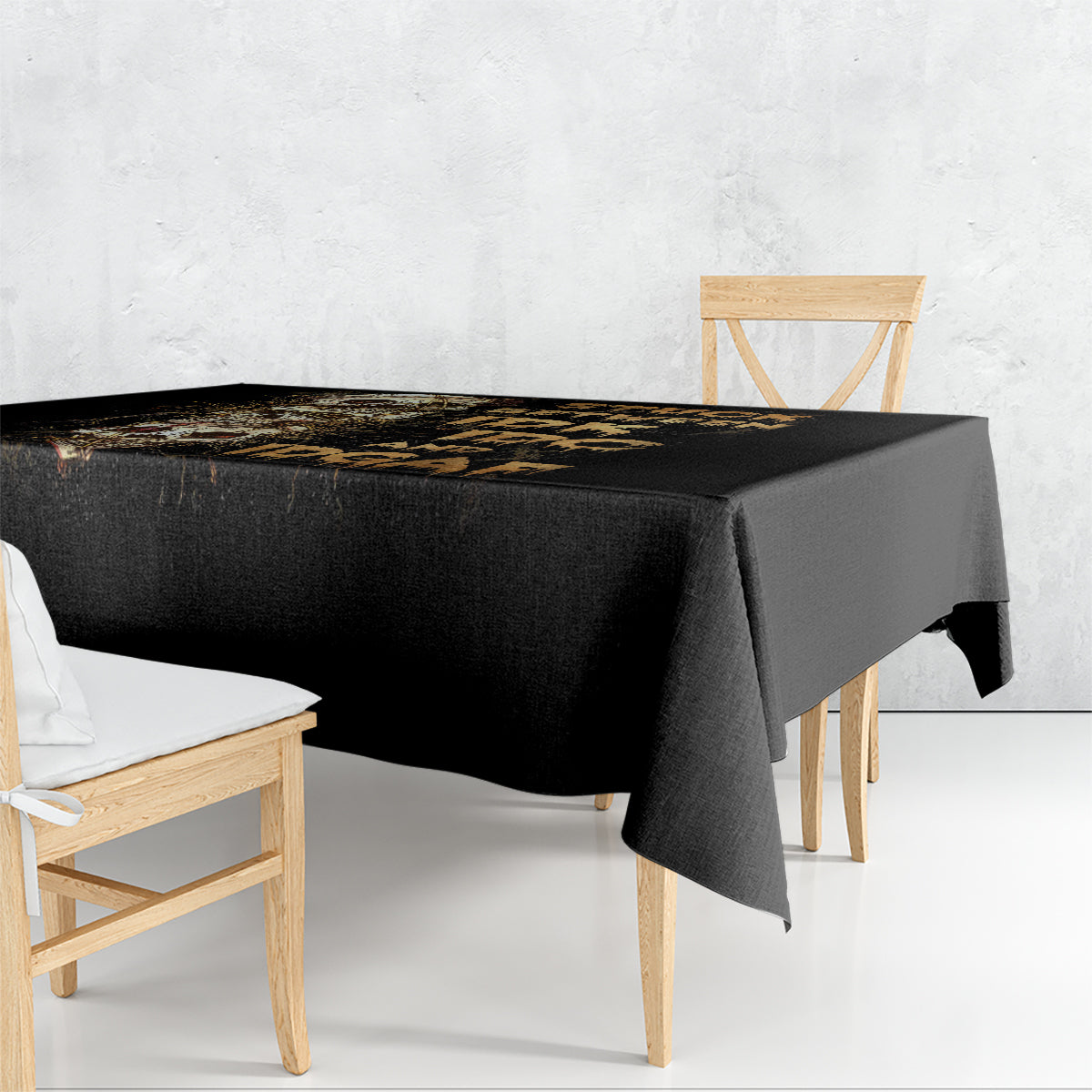 Wire Skull Tablecloth Stuck Between Idk Idc And Idgaf - Wonder Print Shop