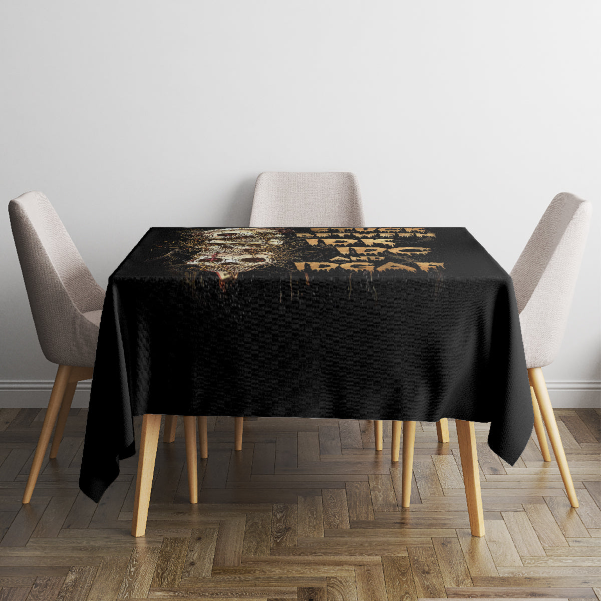Wire Skull Tablecloth Stuck Between Idk Idc And Idgaf - Wonder Print Shop