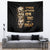 Wire Skull Tapestry Stuck Between Idk Idc And Idgaf - Wonder Print Shop