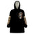 Wire Skull Wearable Blanket Hoodie Stuck Between Idk Idc And Idgaf - Wonder Print Shop