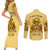 Sunflower Skull Couples Matching Short Sleeve Bodycon Dress and Long Sleeve Button Shirts I'm Blunt Because God Rolled Me That Way - Wonder Print Shop