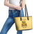 Sunflower Skull Leather Tote Bag I'm Blunt Because God Rolled Me That Way - Wonder Print Shop
