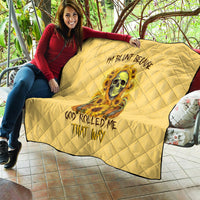Sunflower Skull Quilt I'm Blunt Because God Rolled Me That Way - Wonder Print Shop