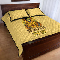 Sunflower Skull Quilt Bed Set I'm Blunt Because God Rolled Me That Way - Wonder Print Shop