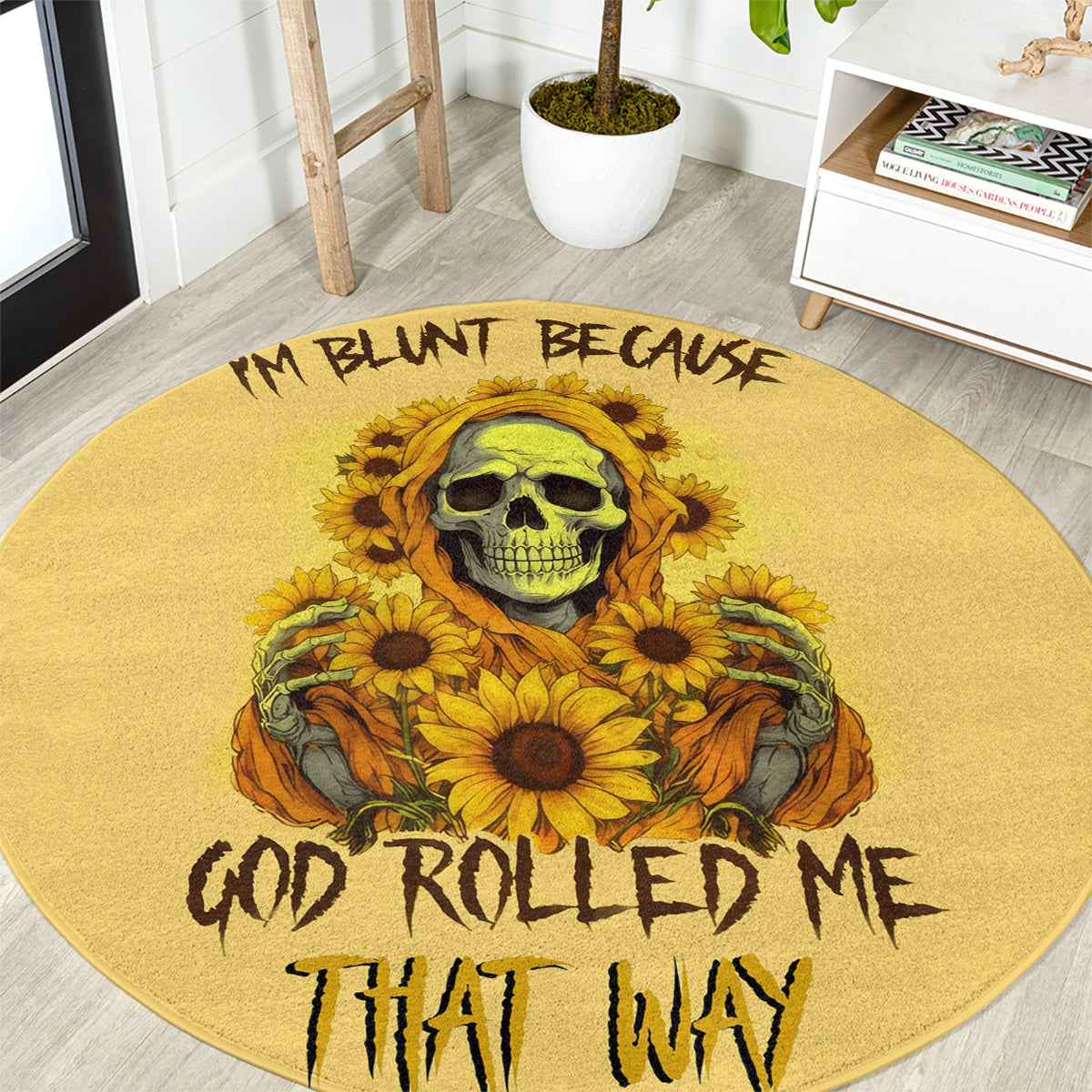 sunflower-skull-round-carpet-im-blunt-because-god-rolled-me-that-way