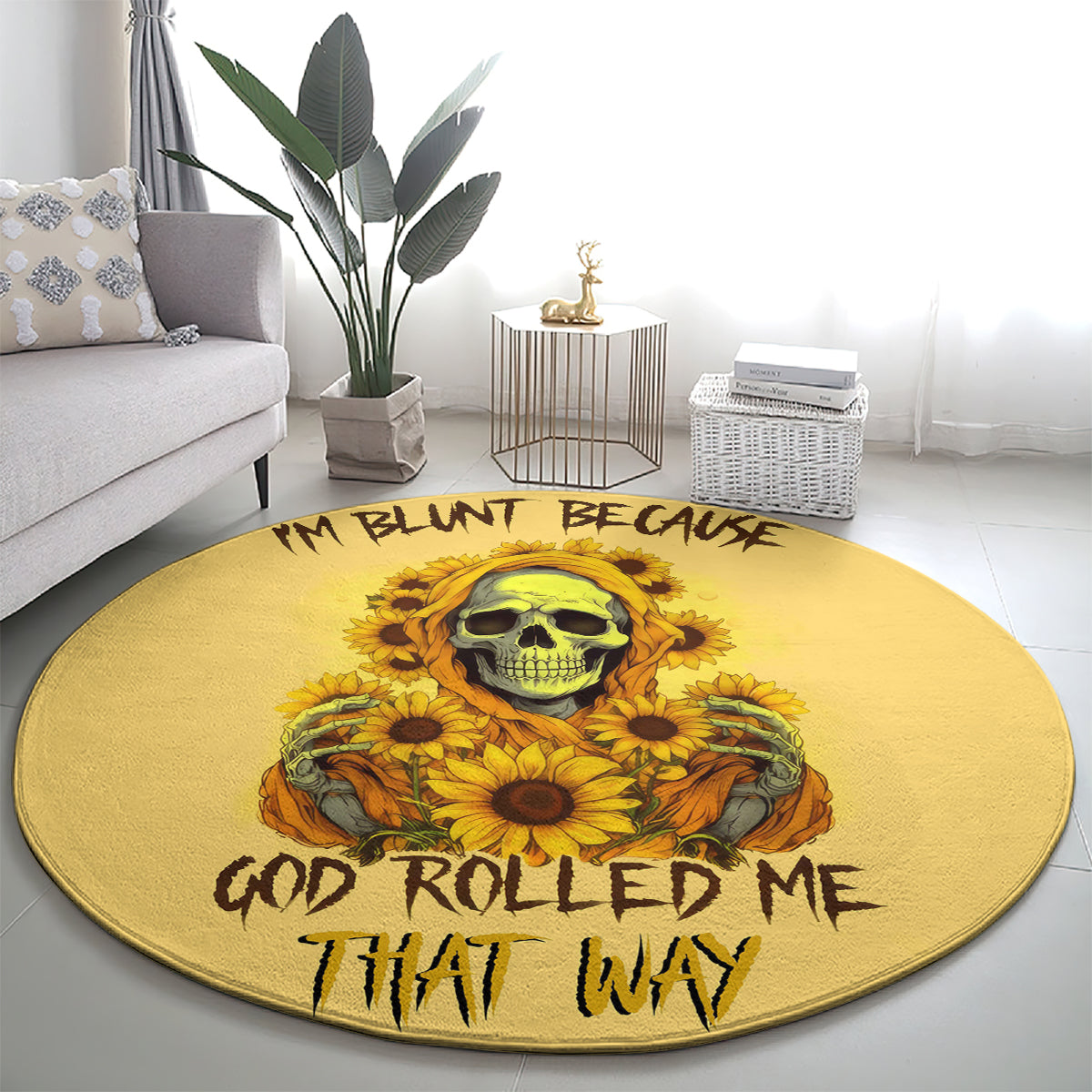 sunflower-skull-round-carpet-im-blunt-because-god-rolled-me-that-way