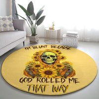 sunflower-skull-round-carpet-im-blunt-because-god-rolled-me-that-way