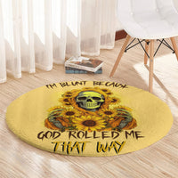 sunflower-skull-round-carpet-im-blunt-because-god-rolled-me-that-way