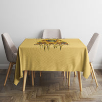 Sunflower Skull Tablecloth I'm Blunt Because God Rolled Me That Way - Wonder Print Shop