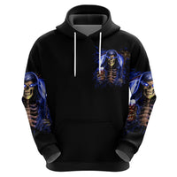Skull Reaper Hoodie The Devil Whispered To Me I Whisper Back Bring Beer - Wonder Print Shop