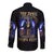 Skull Reaper Long Sleeve Button Shirt The Devil Whispered To Me I Whisper Back Bring Beer - Wonder Print Shop