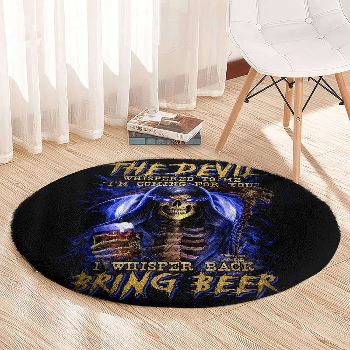 skull-reaper-round-carpet-the-devil-whispered-to-me-i-whisper-back-bring-beer