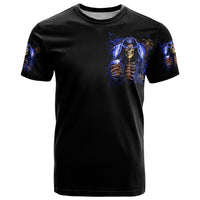Skull Reaper T Shirt The Devil Whispered To Me I Whisper Back Bring Beer - Wonder Print Shop