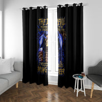 Skull Reaper Window Curtain The Devil Whispered To Me I Whisper Back Bring Beer - Wonder Print Shop