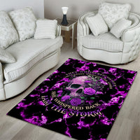 Rose Skull Area Rug She Whispered Back I am The Storm - Wonder Print Shop