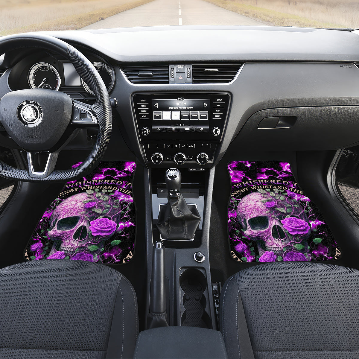 Rose Skull Car Mats She Whispered Back I am The Storm - Wonder Print Shop