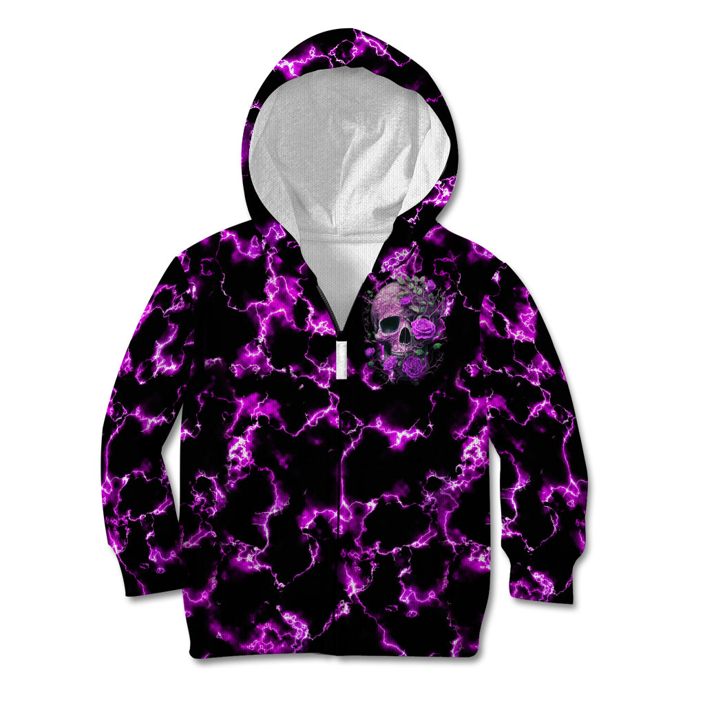 Rose Skull Kid Hoodie She Whispered Back I am The Storm - Wonder Print Shop