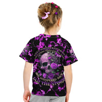 Rose Skull Kid T Shirt She Whispered Back I am The Storm - Wonder Print Shop