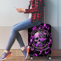 Rose Skull Luggage Cover She Whispered Back I am The Storm - Wonder Print Shop