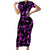 Rose Skull Short Sleeve Bodycon Dress She Whispered Back I am The Storm - Wonder Print Shop