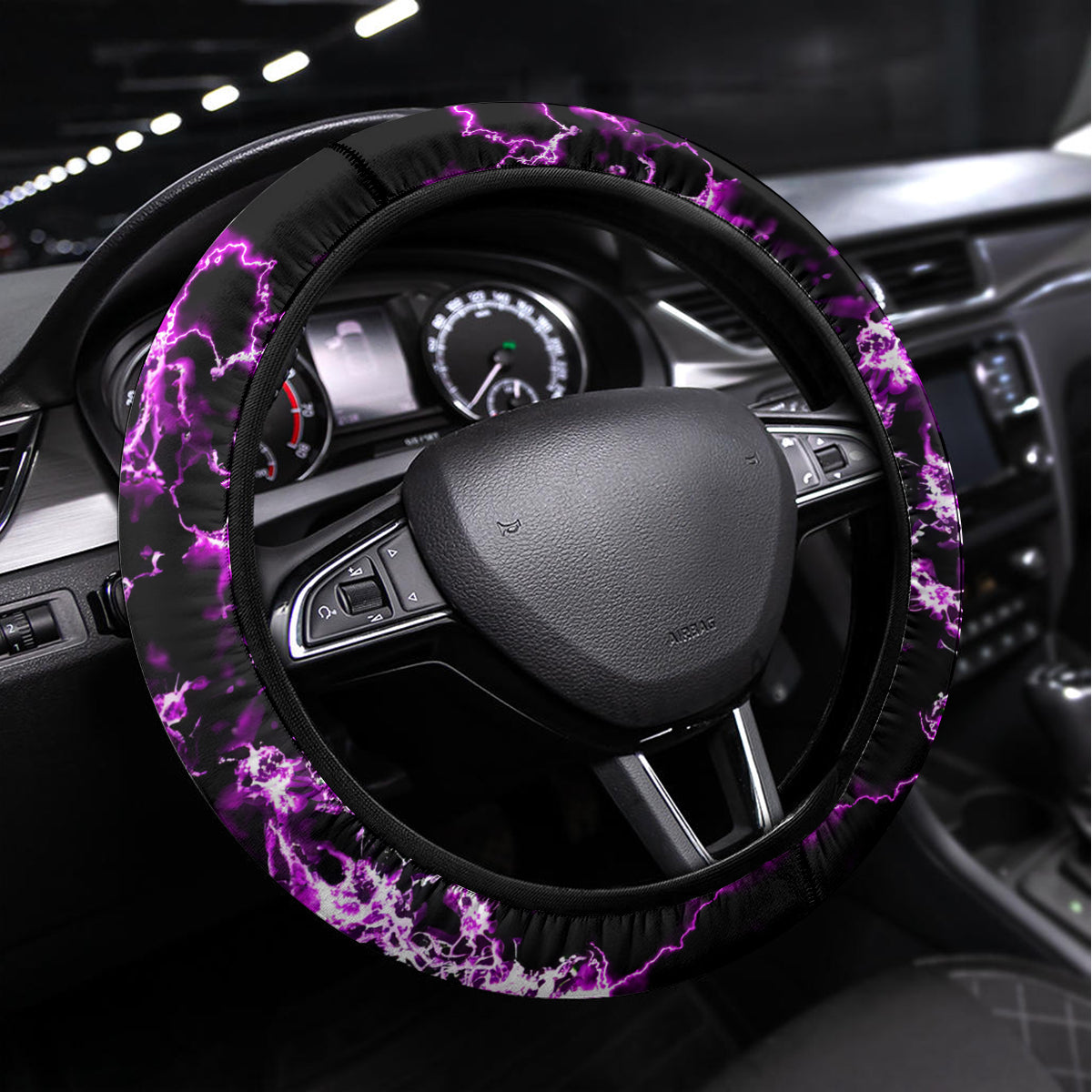 Rose Skull Steering Wheel Cover She Whispered Back I am The Storm - Wonder Print Shop