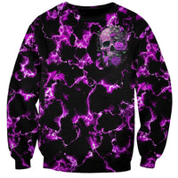 Rose Skull Sweatshirt She Whispered Back I am The Storm - Wonder Print Shop