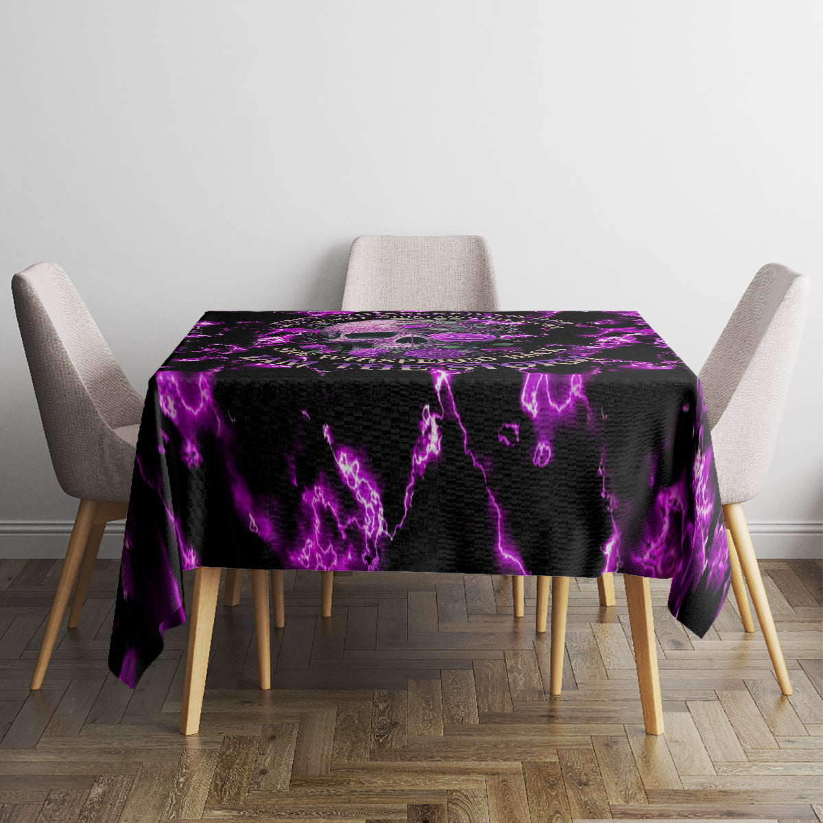 Rose Skull Tablecloth She Whispered Back I am The Storm - Wonder Print Shop