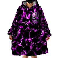 Rose Skull Wearable Blanket Hoodie She Whispered Back I am The Storm - Wonder Print Shop
