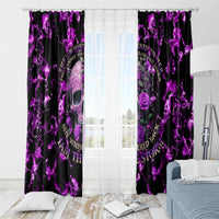 Rose Skull Window Curtain She Whispered Back I am The Storm - Wonder Print Shop