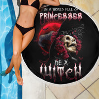 Witch Skull Beach Blanket In A World Full Of Princess Be A Witch - Wonder Print Shop