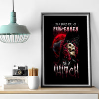 Witch Skull Canvas Wall Art In A World Full Of Princess Be A Witch - Wonder Print Shop