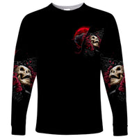 Witch Skull Long Sleeve Shirt In A World Full Of Princess Be A Witch - Wonder Print Shop