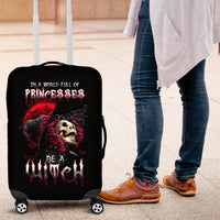 Witch Skull Luggage Cover In A World Full Of Princess Be A Witch - Wonder Print Shop