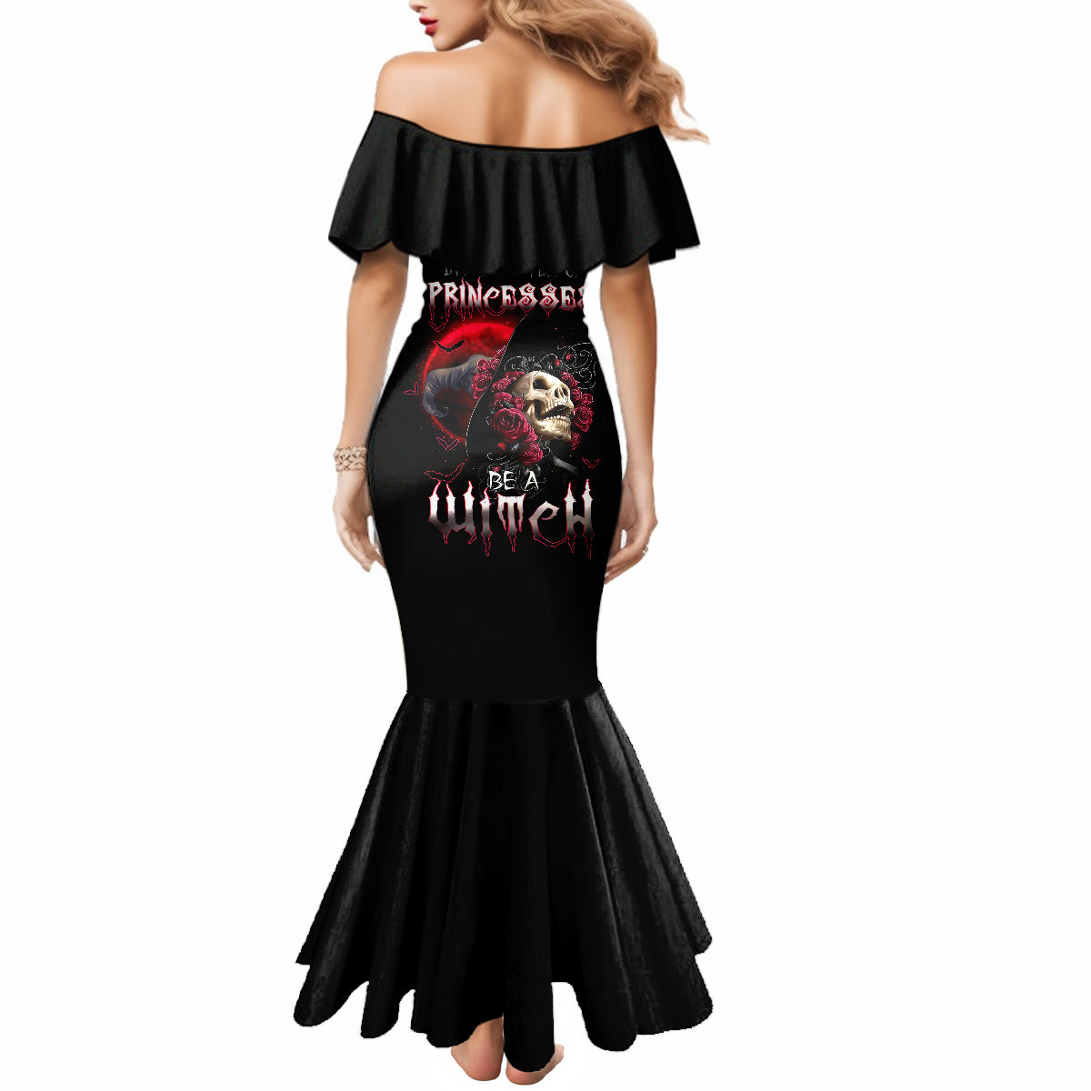 Witch Skull Mermaid Dress In A World Full Of Princess Be A Witch - Wonder Print Shop