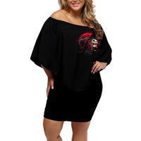 Witch Skull Off Shoulder Short Dress In A World Full Of Princess Be A Witch - Wonder Print Shop