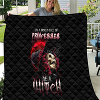 Witch Skull Quilt In A World Full Of Princess Be A Witch - Wonder Print Shop