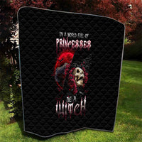 Witch Skull Quilt In A World Full Of Princess Be A Witch - Wonder Print Shop