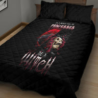Witch Skull Quilt Bed Set In A World Full Of Princess Be A Witch - Wonder Print Shop