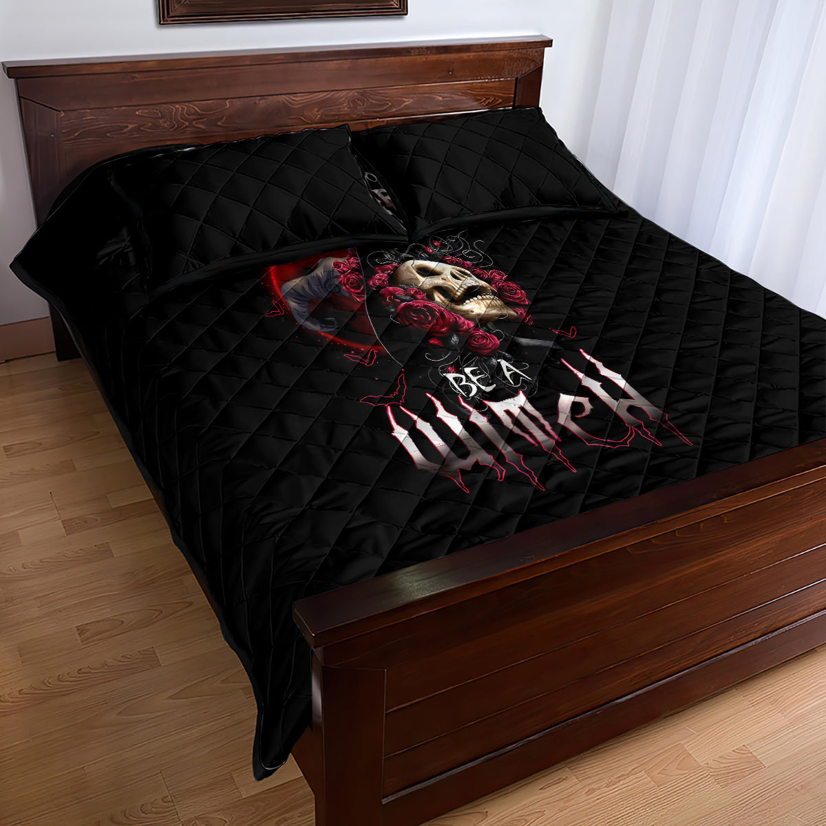 Witch Skull Quilt Bed Set In A World Full Of Princess Be A Witch - Wonder Print Shop