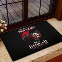 Witch Skull Rubber Doormat In A World Full Of Princess Be A Witch - Wonder Print Shop