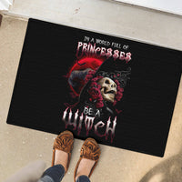 Witch Skull Rubber Doormat In A World Full Of Princess Be A Witch - Wonder Print Shop