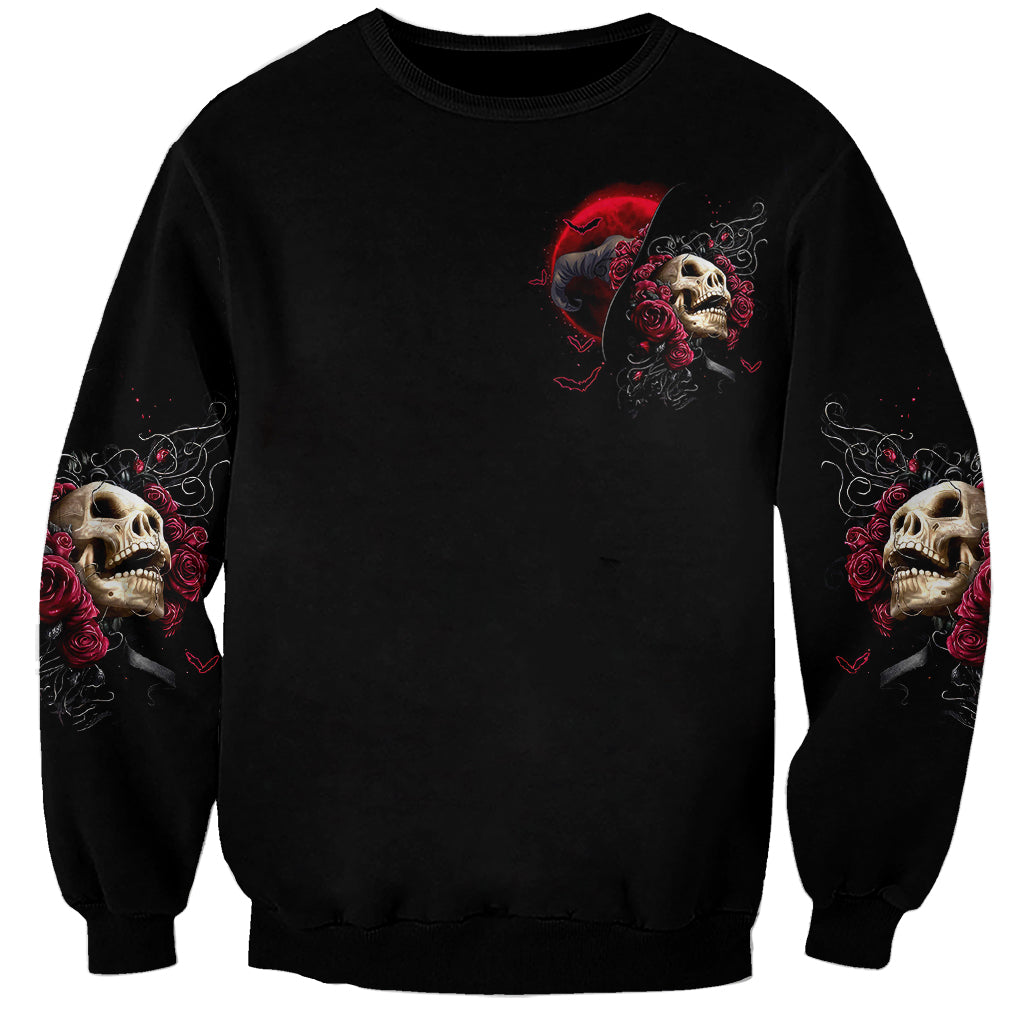 Witch Skull Sweatshirt In A World Full Of Princess Be A Witch - Wonder Print Shop