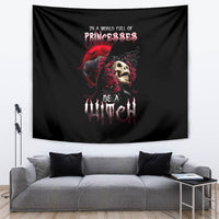 Witch Skull Tapestry In A World Full Of Princess Be A Witch - Wonder Print Shop