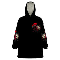 Witch Skull Wearable Blanket Hoodie In A World Full Of Princess Be A Witch - Wonder Print Shop